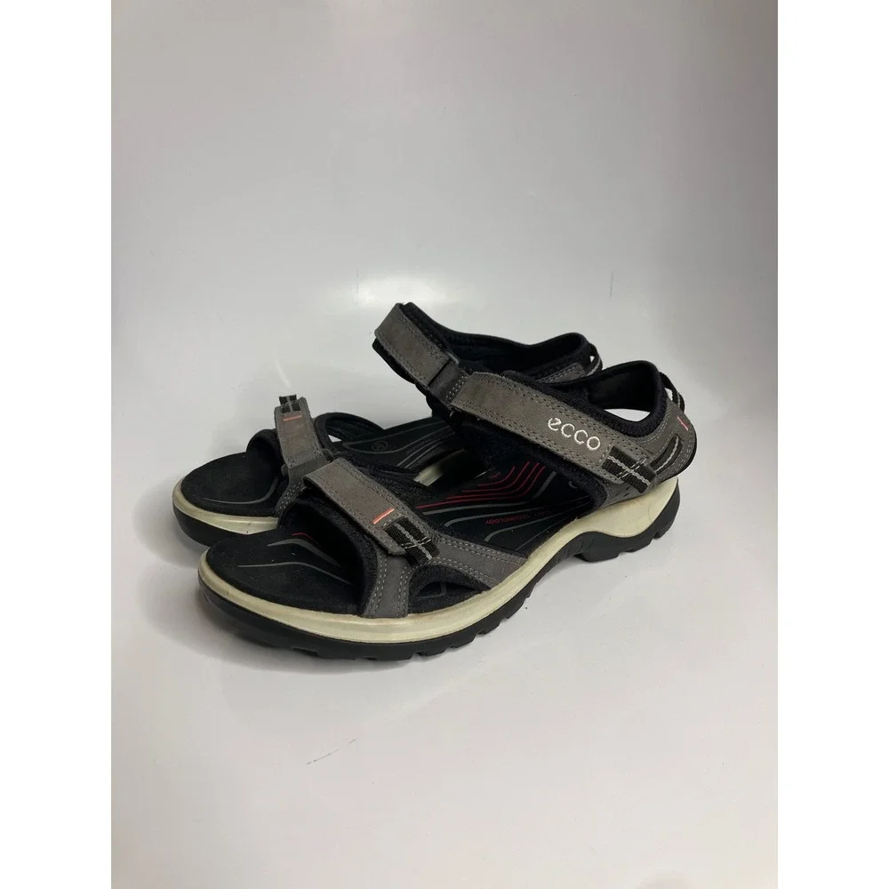 ECCO Yucatan Sandals Women 39 Grey Good Hiking Walking Strappy Receptor